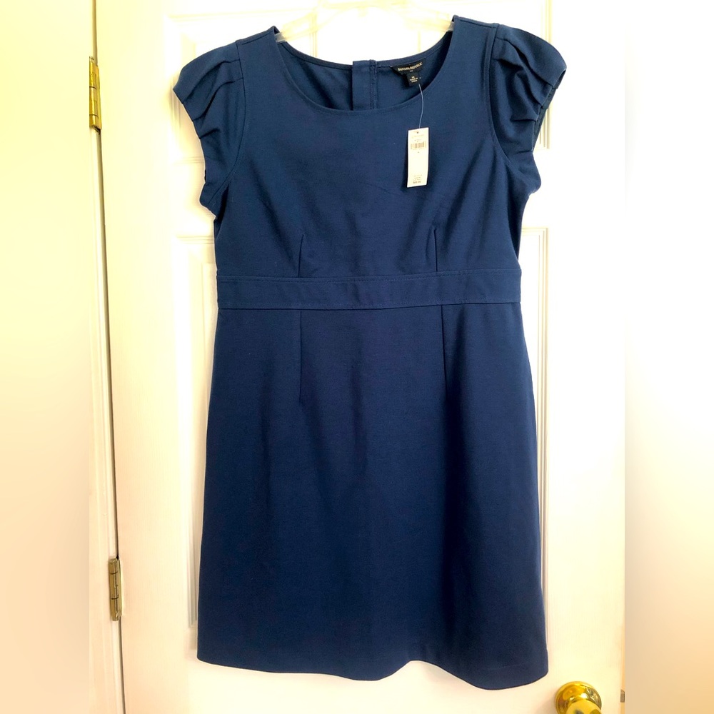NWT Banana Republic size 14 mini back zip dress new blue